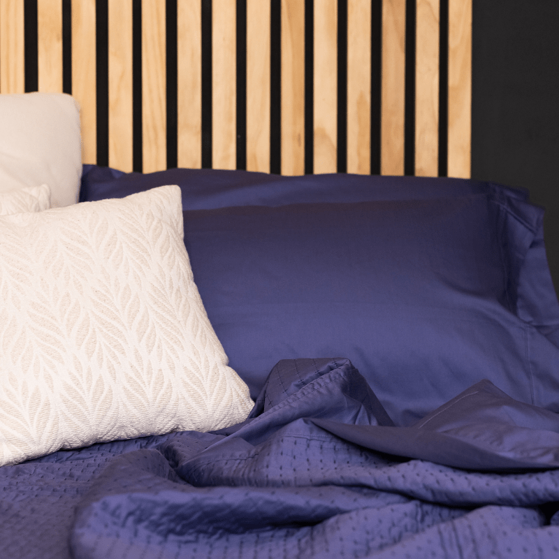 DreamFit® Sheets Blue / Queen Enhanced Bamboo™ Quilted Sheet Ensemble