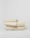 DreamFit® Sheets Ivory / Twin 100% Long Staple Cotton Sheet Set | Durable & Buttery Soft Long Staple Cotton Sheet Sets | Bedding with Straps
