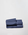 DreamFit® Sheets Twin / Blue 100% Organic Cotton Percale Sheet Set | Crisp & Cool 100% Organic Cotton Percale Sheets - Healthy Sheets