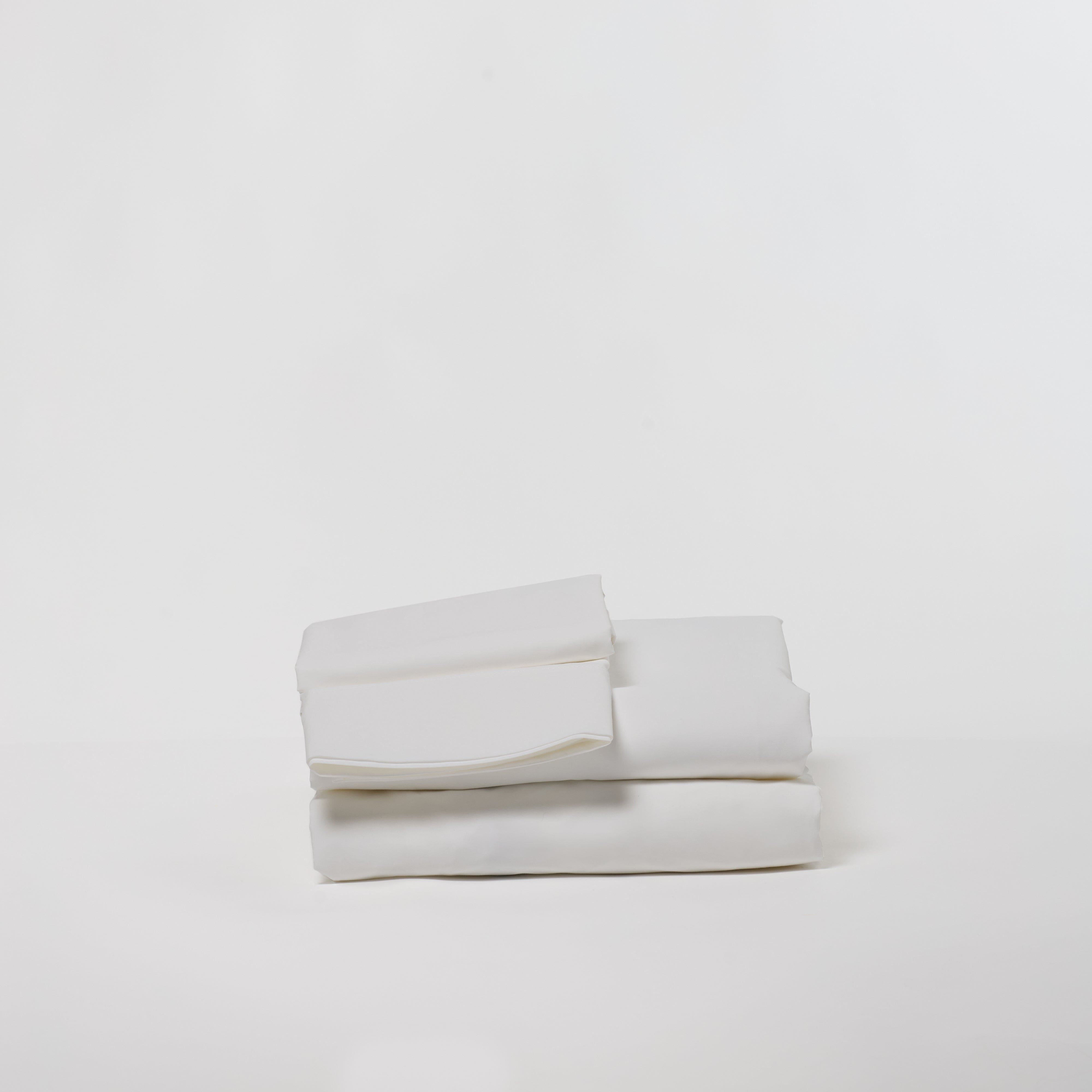 DreamFit® Sheets Twin / White 100% Organic Cotton Percale Sheet Set | Crisp & Cool 100% Organic Cotton Percale Sheets - Healthy Sheets