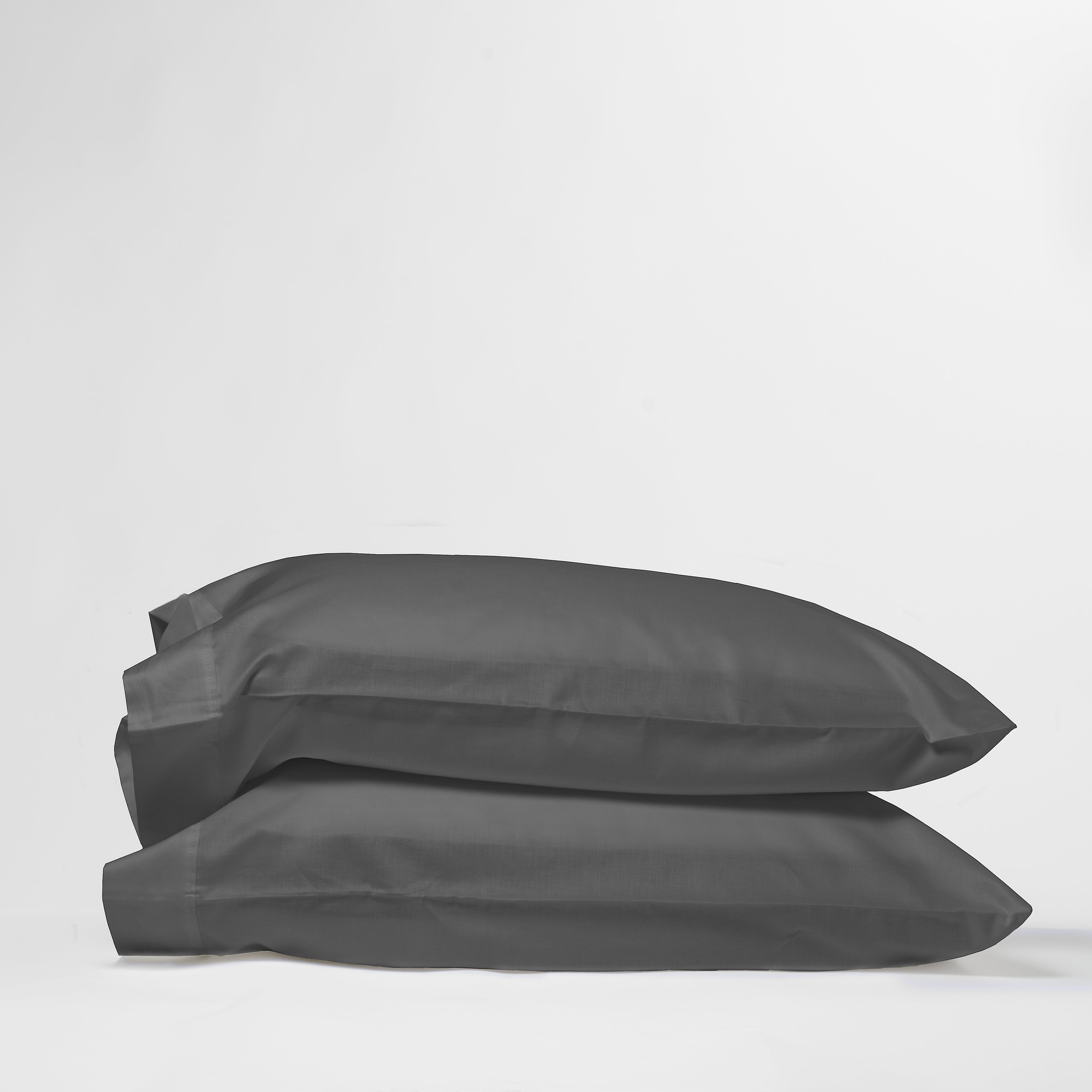 DreamFit® Pillowcases Gray / Standard 100% Long Staple Cotton Pillowcase set of 2, DreamComfort™ Collection Long Staple Cotton Pillow Case Set