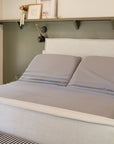 DreamFit® Sheets 100% Organic Cotton Percale Split Head Sheet Set | Crisp & Cool 100% Organic Cotton Percale Sheets - Healthy Sheets