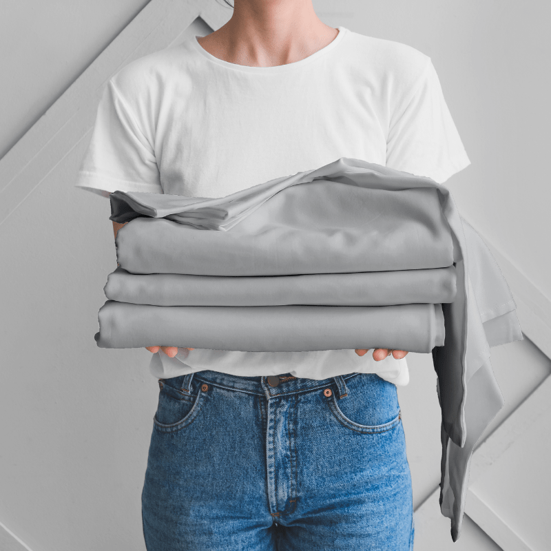 DreamFit® Sheets Gray / Twin Moisture-Wicking StaDry™ Sheet Sets, DreamComfort™ Collection