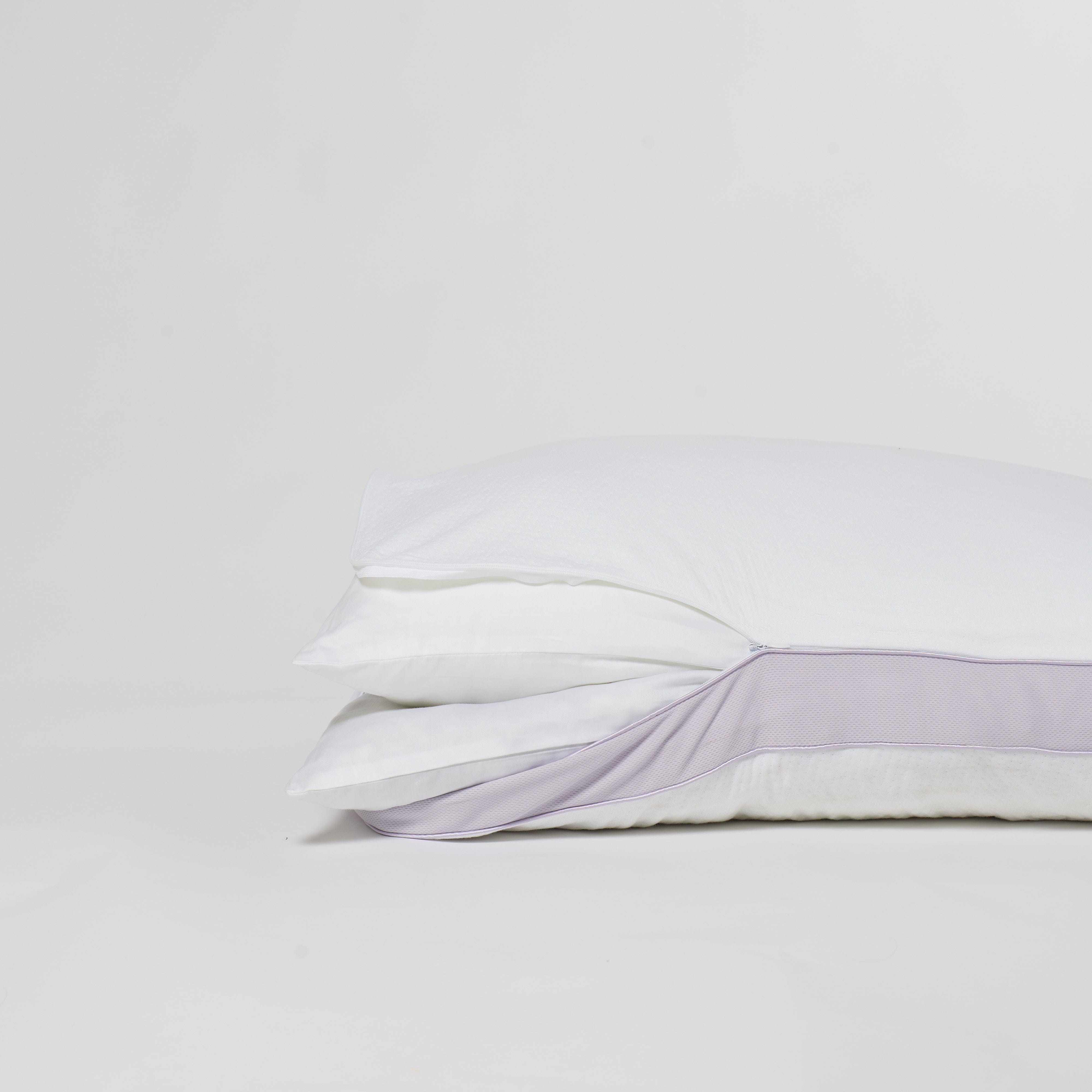 DreamFit® Pillows Adjustable Duo Pillow (2 Inserts) with Washable Cover Adjustable Memory Foam Pillow
