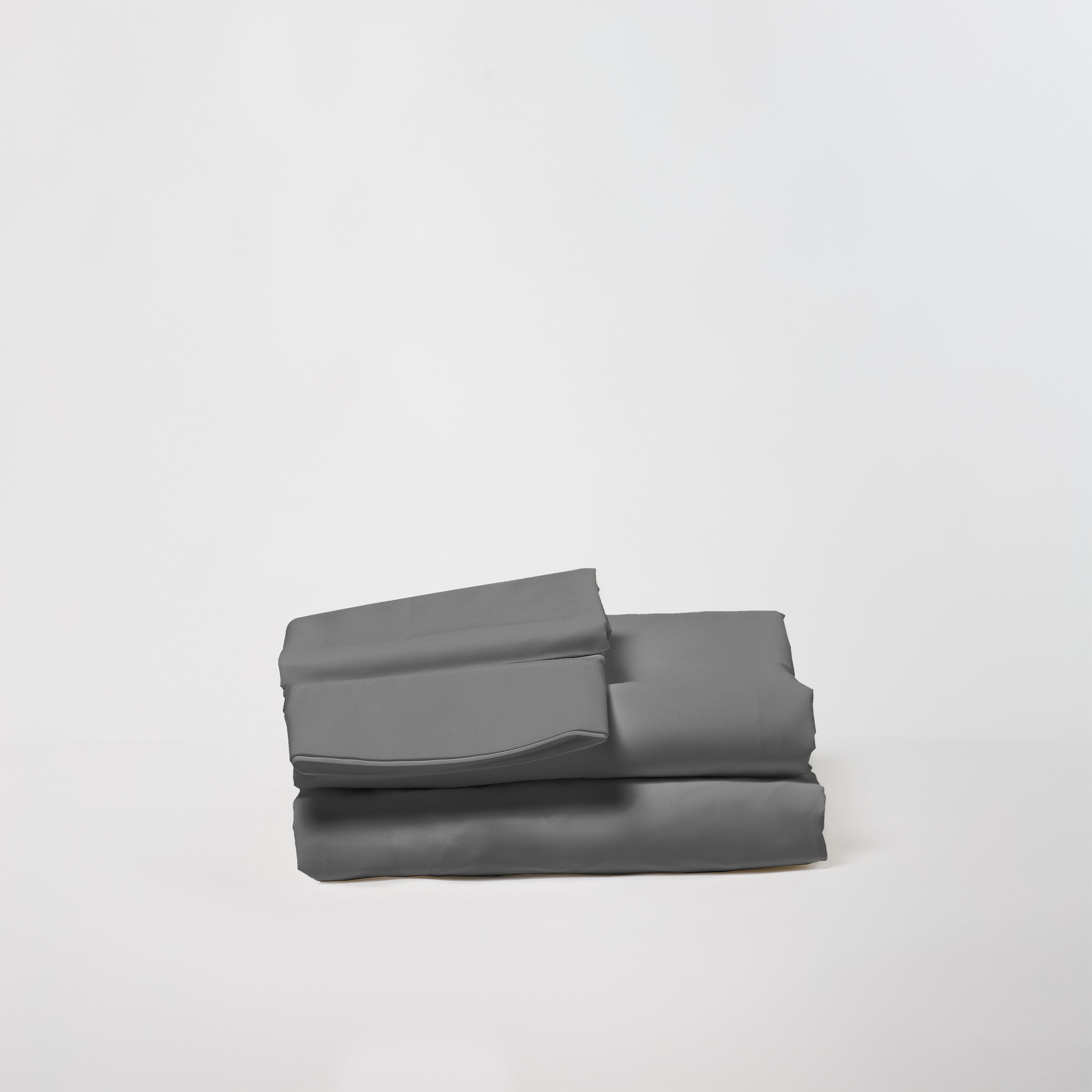 Hearth & Hand King Cotton Percale Sheet Set – 300 Thread Count, Gray/Neutral Multistripe