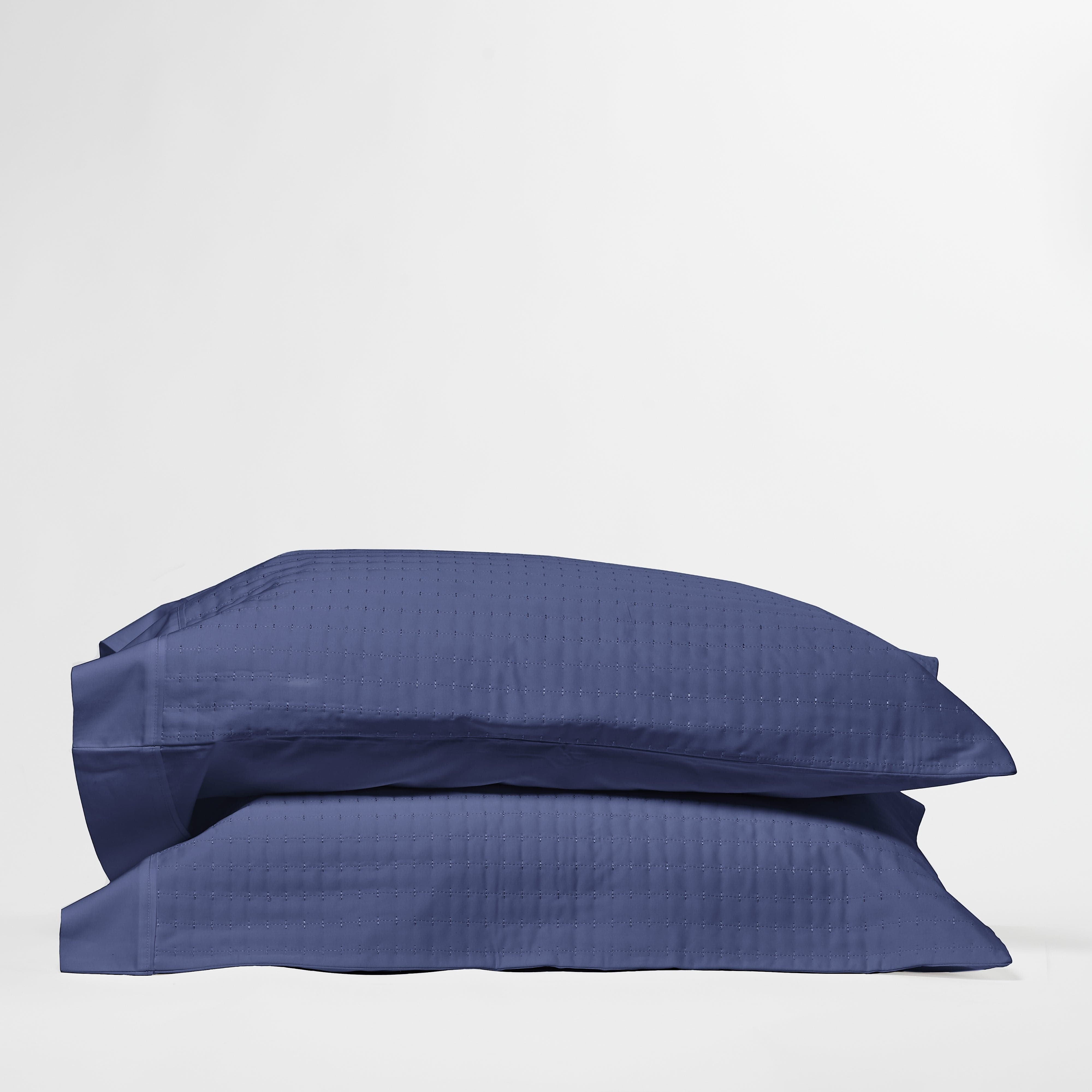 DreamFit® Pillowcases Blue / Standard Quilted Bamboo Reversible Pillowcases / Shams Quilted Sheet Set Reversible Pillowcase / Shams