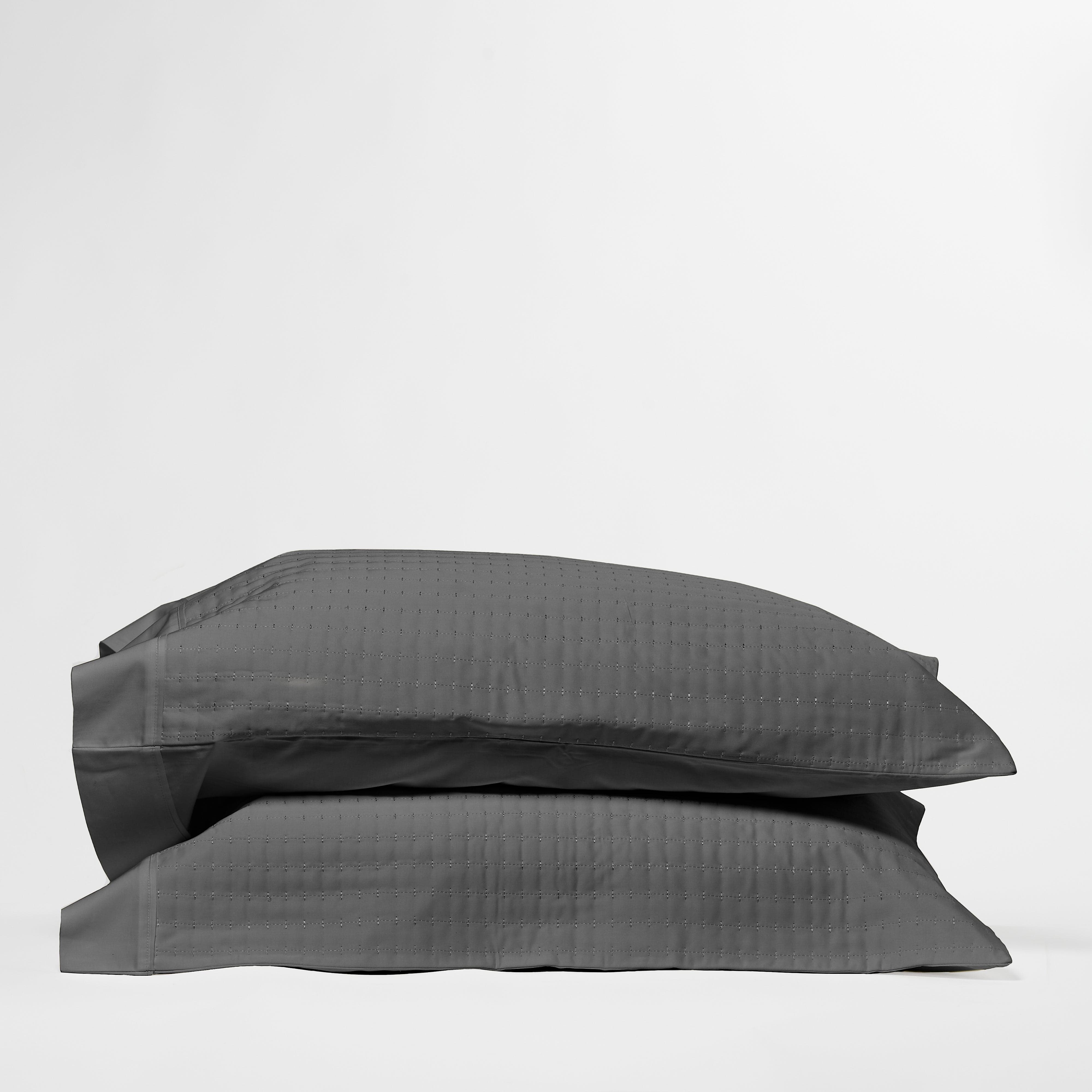DreamFit® Pillowcases Gray / Standard Quilted Bamboo Reversible Pillowcases / Shams Quilted Sheet Set Reversible Pillowcase / Shams