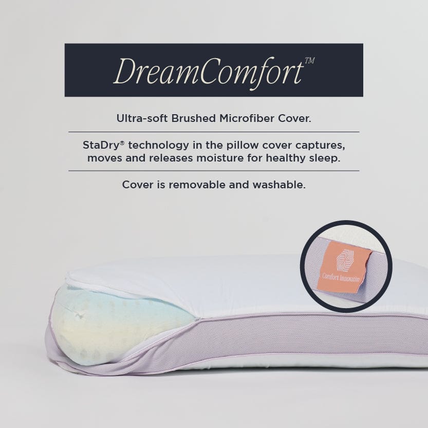DreamFit® Pillows Memory Foam Max Cooling Pillow with Washable Cover Memory Foam Cooling Pillow with Washable Cover