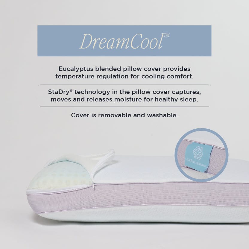 DreamFit® Pillows Memory Foam Max Cooling Pillow with Washable Cover Memory Foam Cooling Pillow with Washable Cover