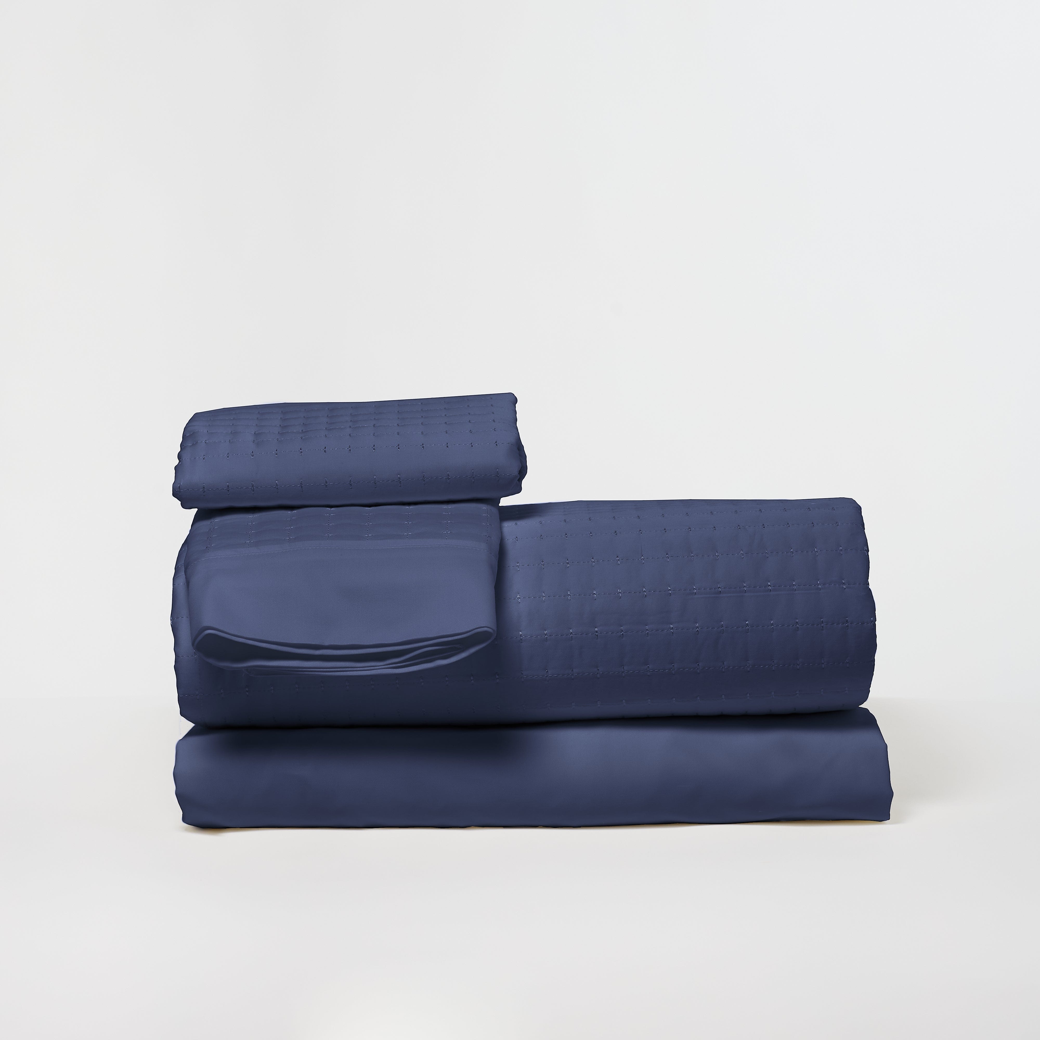 DreamFit® Sheets Blue / Queen Enhanced Bamboo™ Quilted Sheet Ensemble | The Unicorn Sheet Set Bamboo Quilted Bedding Sets
