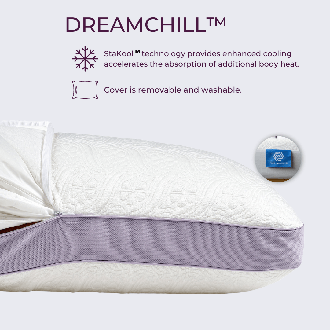 Memory Foam Cooling Pillow with Washable Cover DreamFit